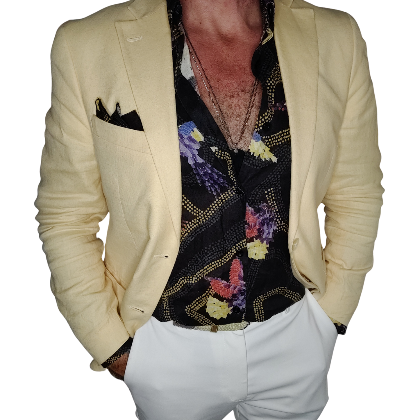 Phoenix Black Pocketsquare