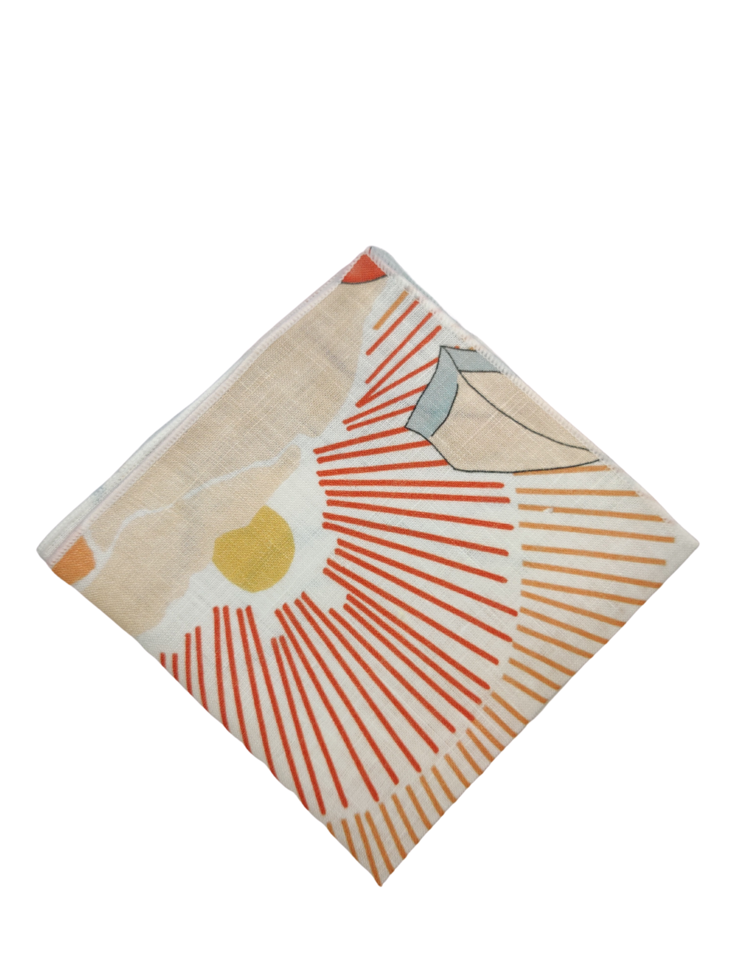 Beach White Linen Pocket square