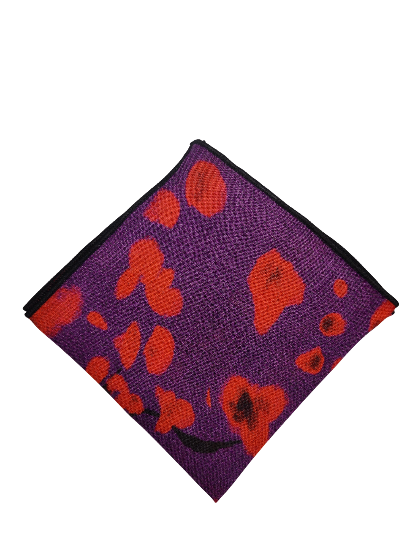 Cherry Blossom Purple background Linen Pocket square