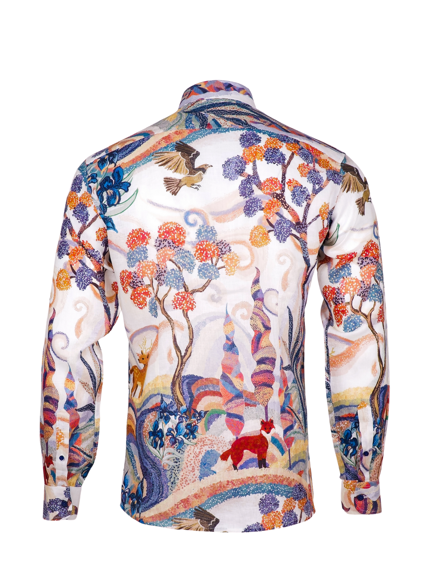 Printed Linen Shirt Fairy Tale Blue