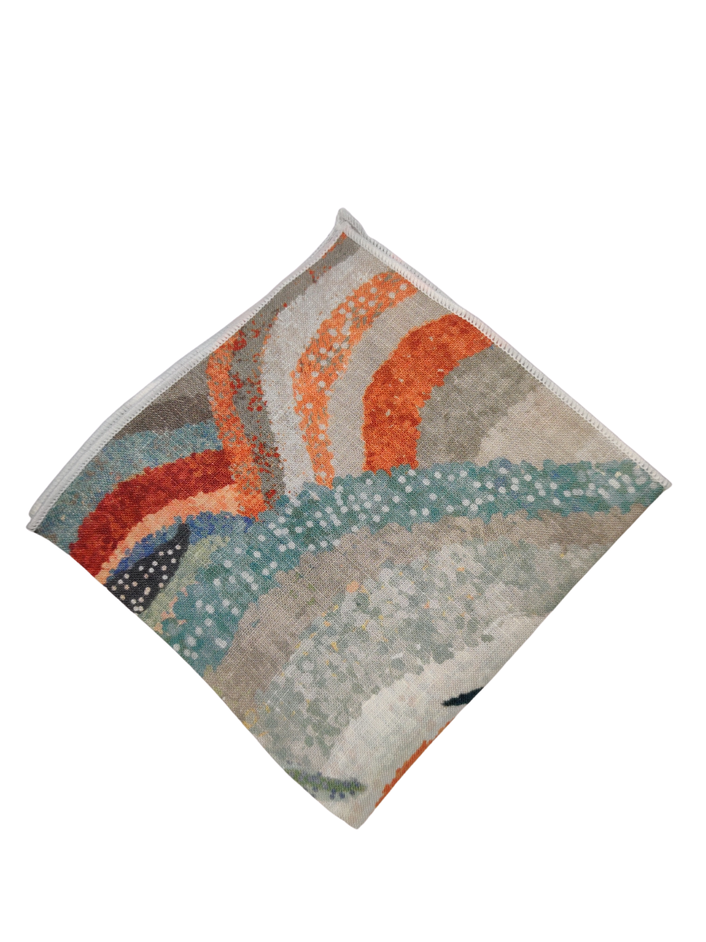 Fairy Tale Orange Linen Pocket square