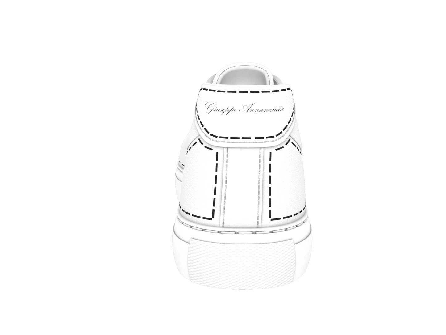 Leather Stitches Sneaker White and Black