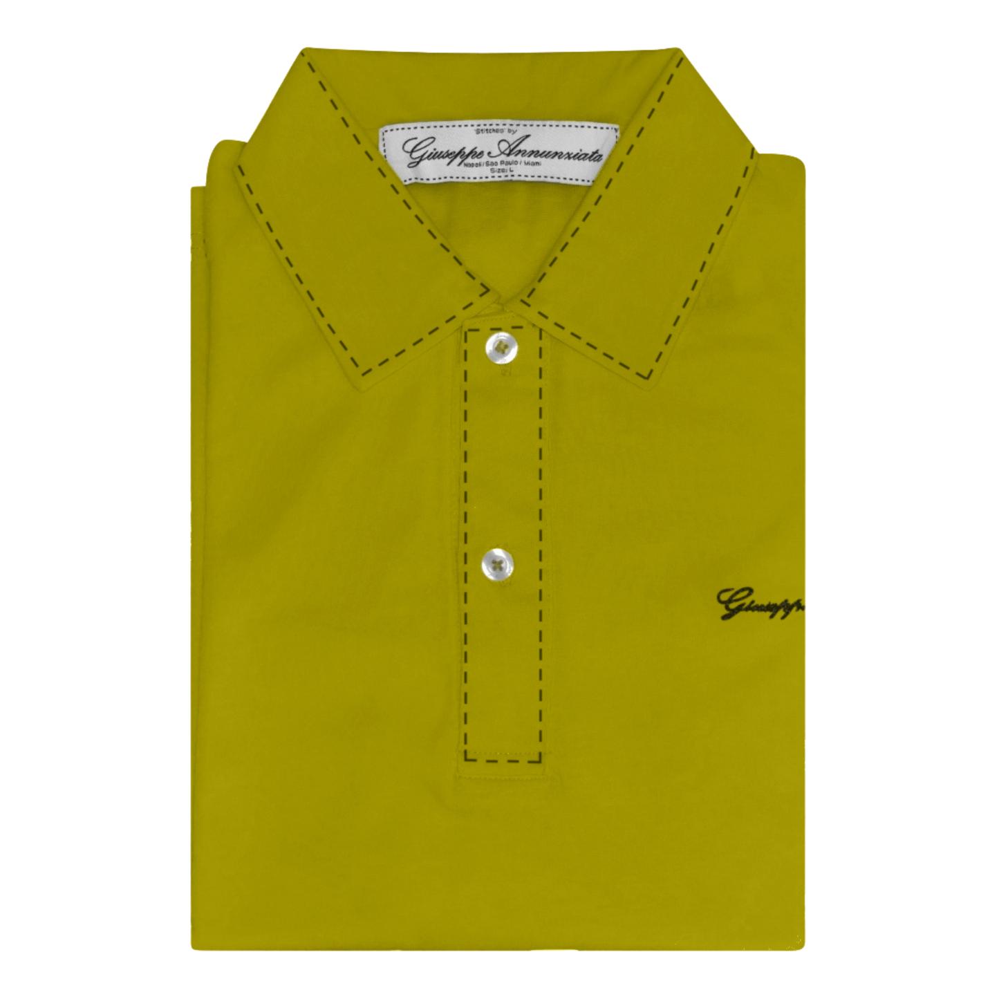 Stitches Polo Acid Green and Black