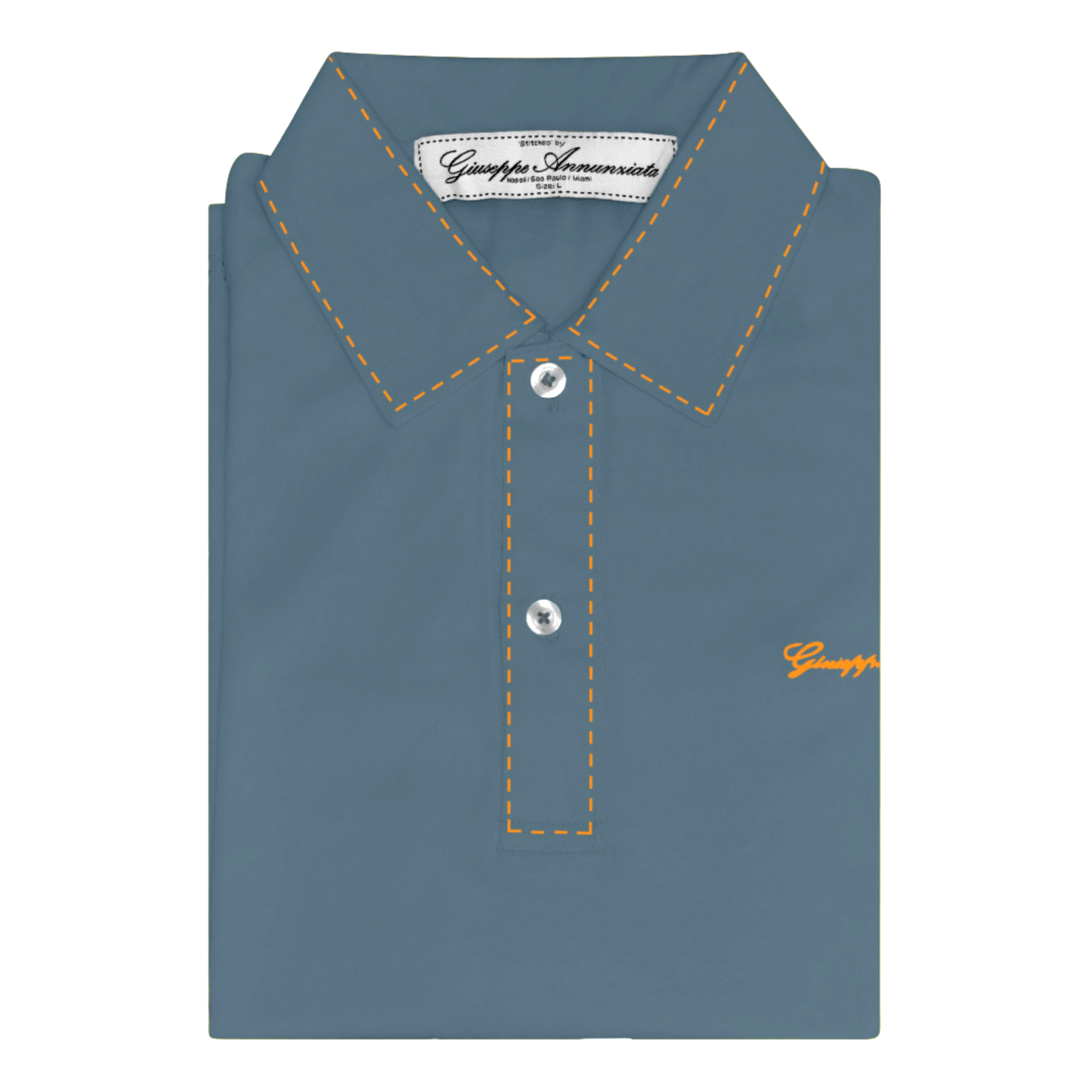 Stitches Polo Sugar Paper and Orange