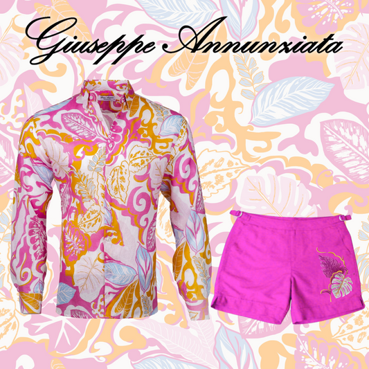 Flower Power Embroidered Swim Suit Fuchsia