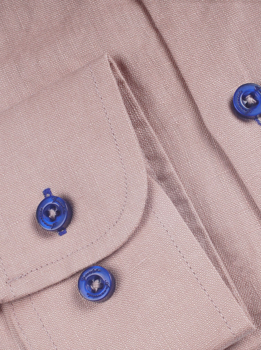 Pale Pink solid Color Pure linen shirt