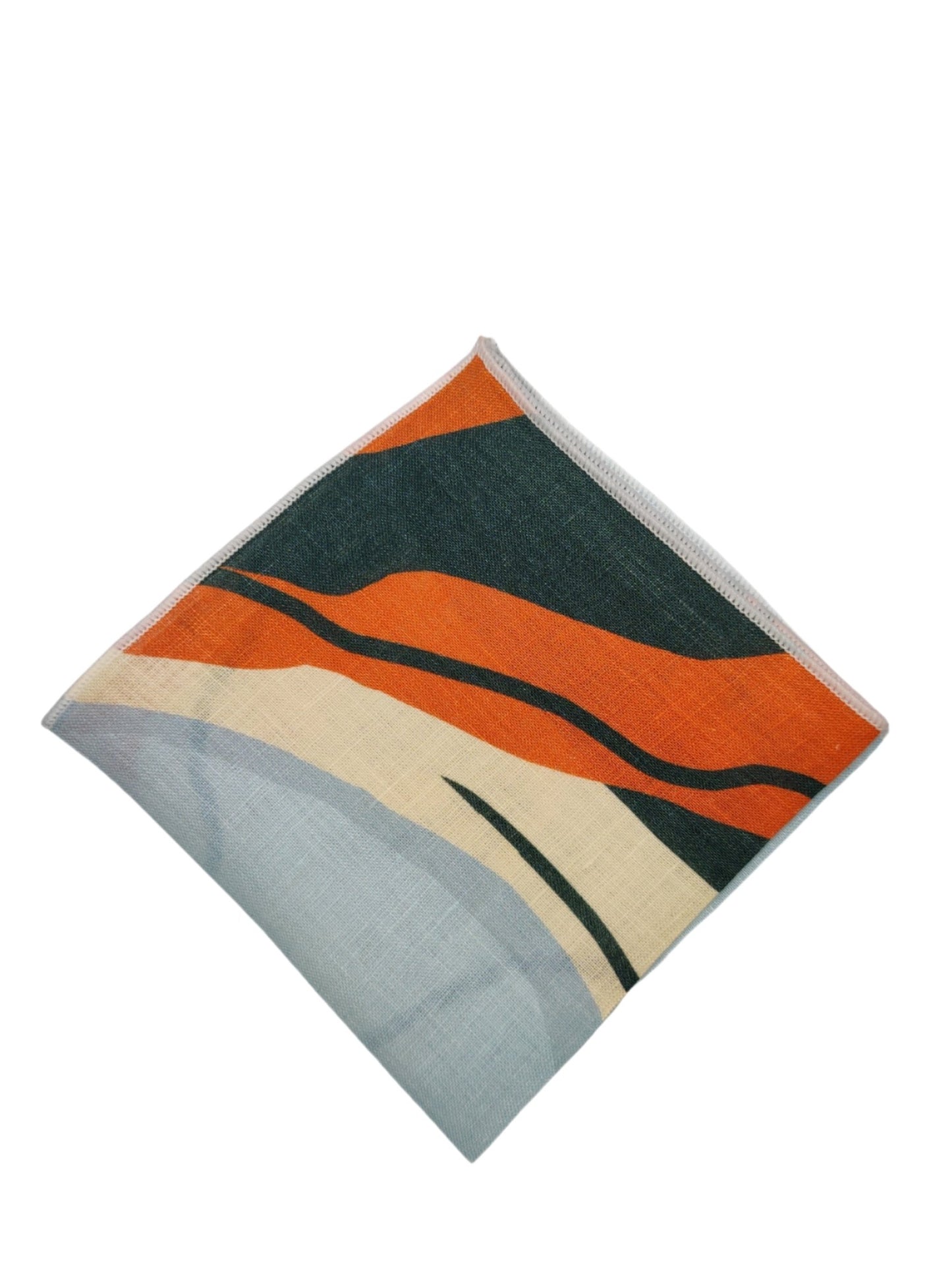 Dunes Orange Linen Pocket square - Giuseppe Annunziata