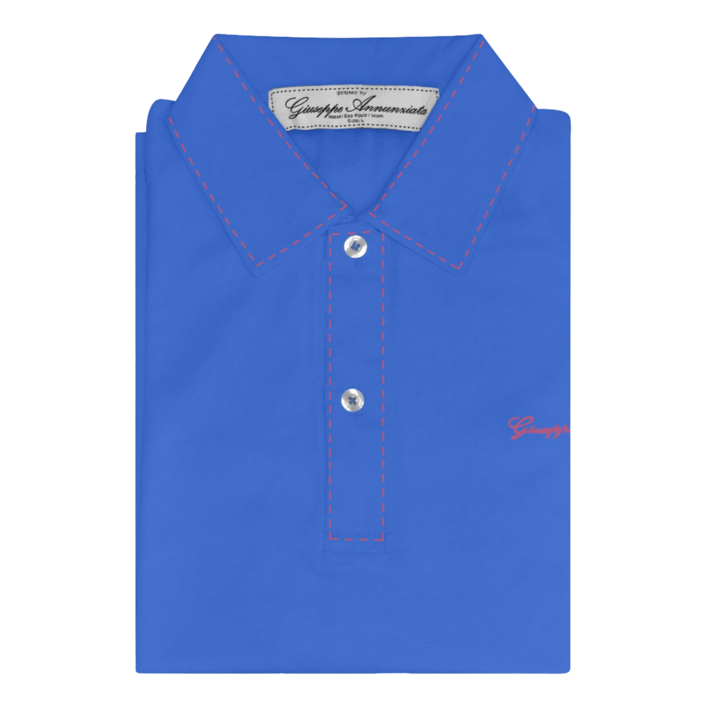 Stitches Polo Bluette and Red