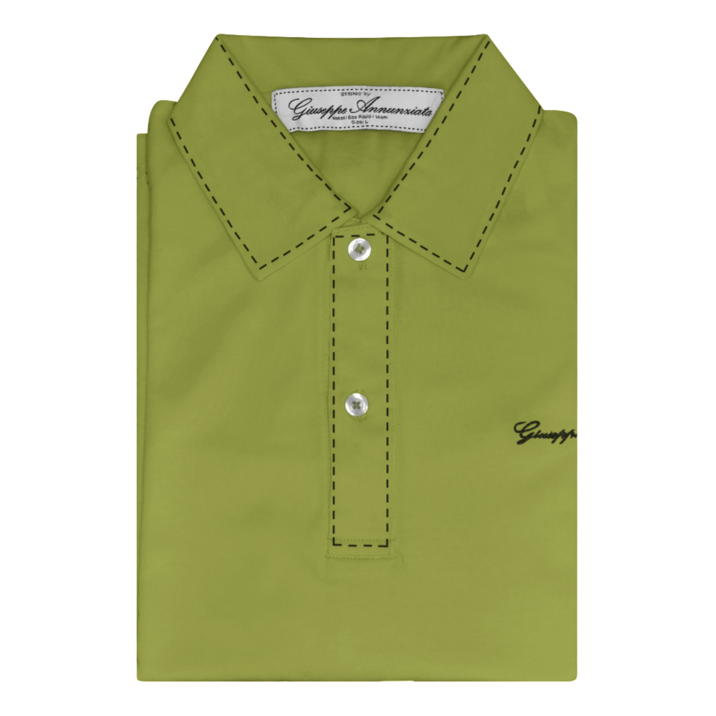 Stitches Polo Salvia Geen and Black