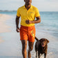 Stitches Polo Yellow and Blue