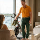 Stitches Polo Ocre and Green