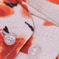 Printed Linen Shirt Cherry Blossom Orange