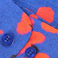 Printed Linen Shirt Cherry Blossom Blue Background