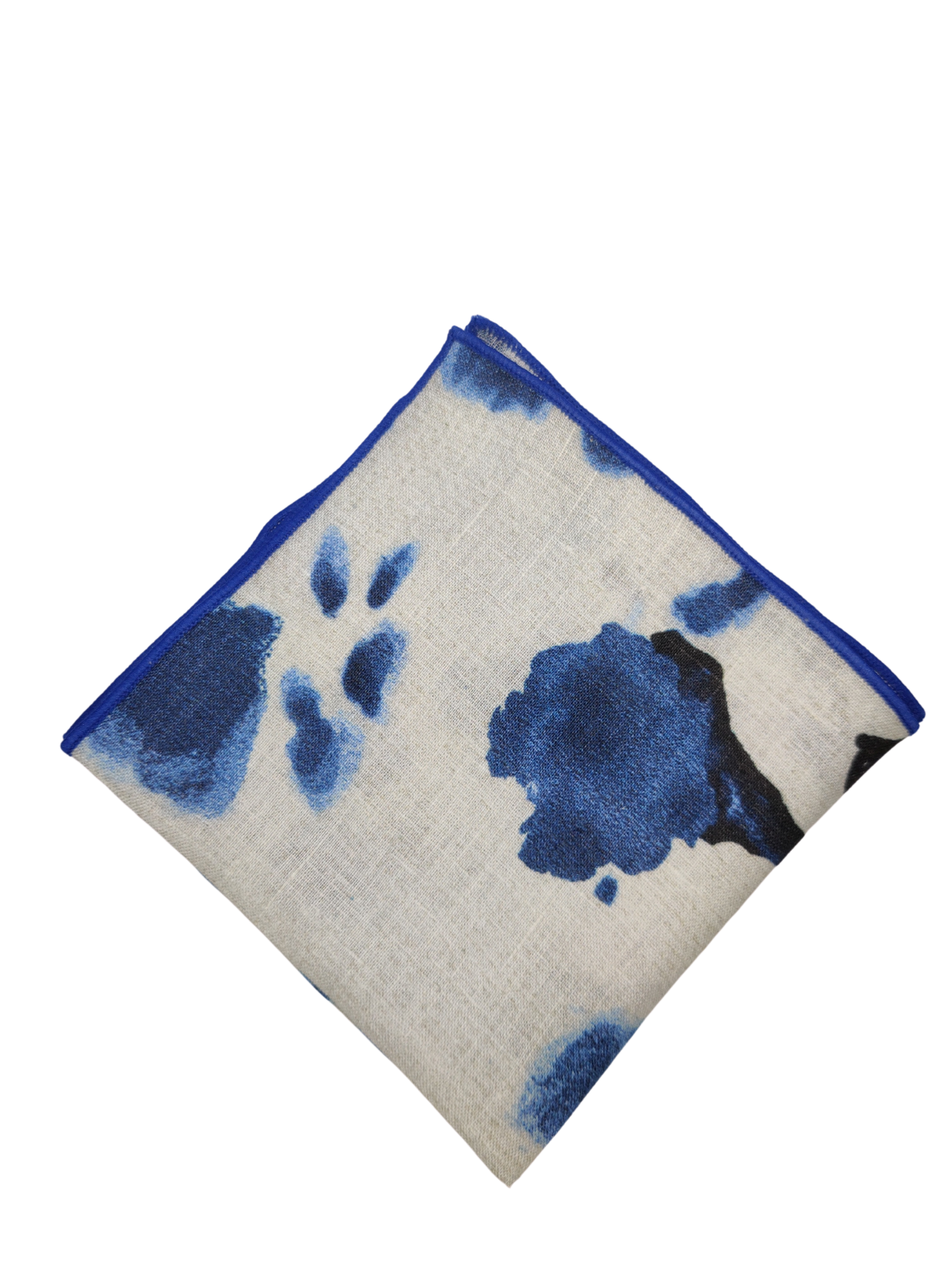 Cherry Blossom Blue Linen Pocket square