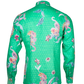 Printed Linen Shirt Mandala Tiger Green