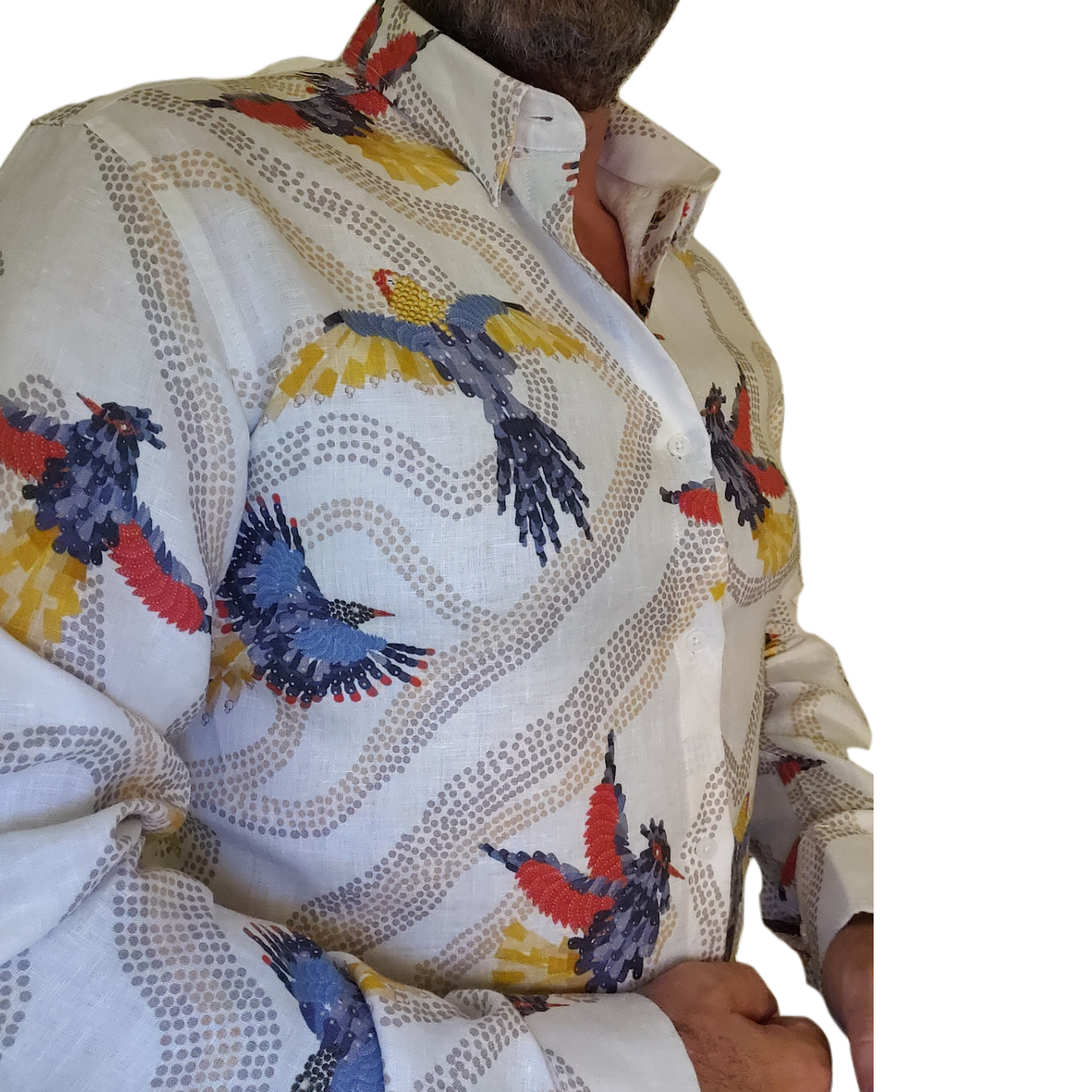 White linen shirt sales transparent