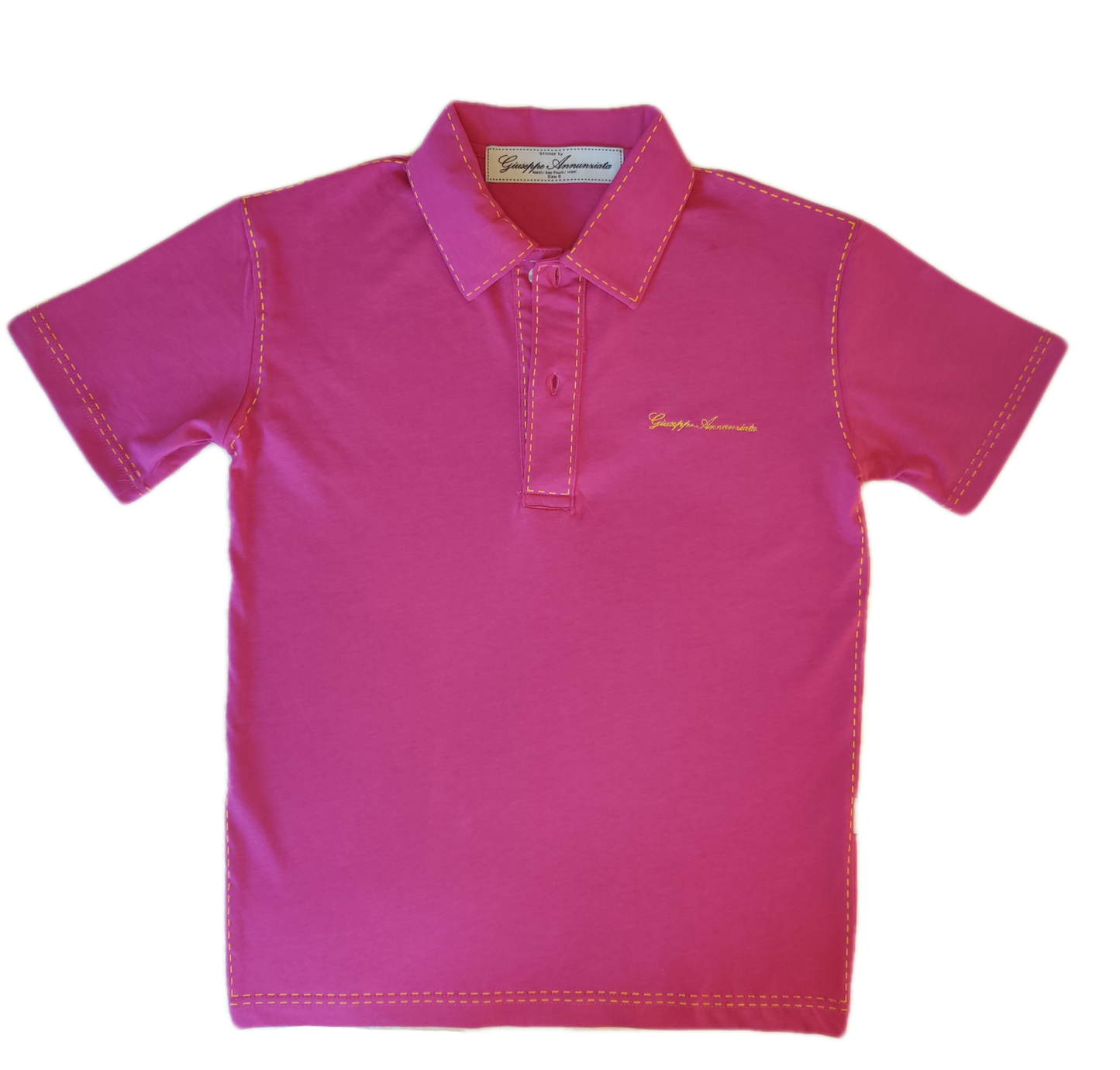Stitches Polo Pale Pink and Black