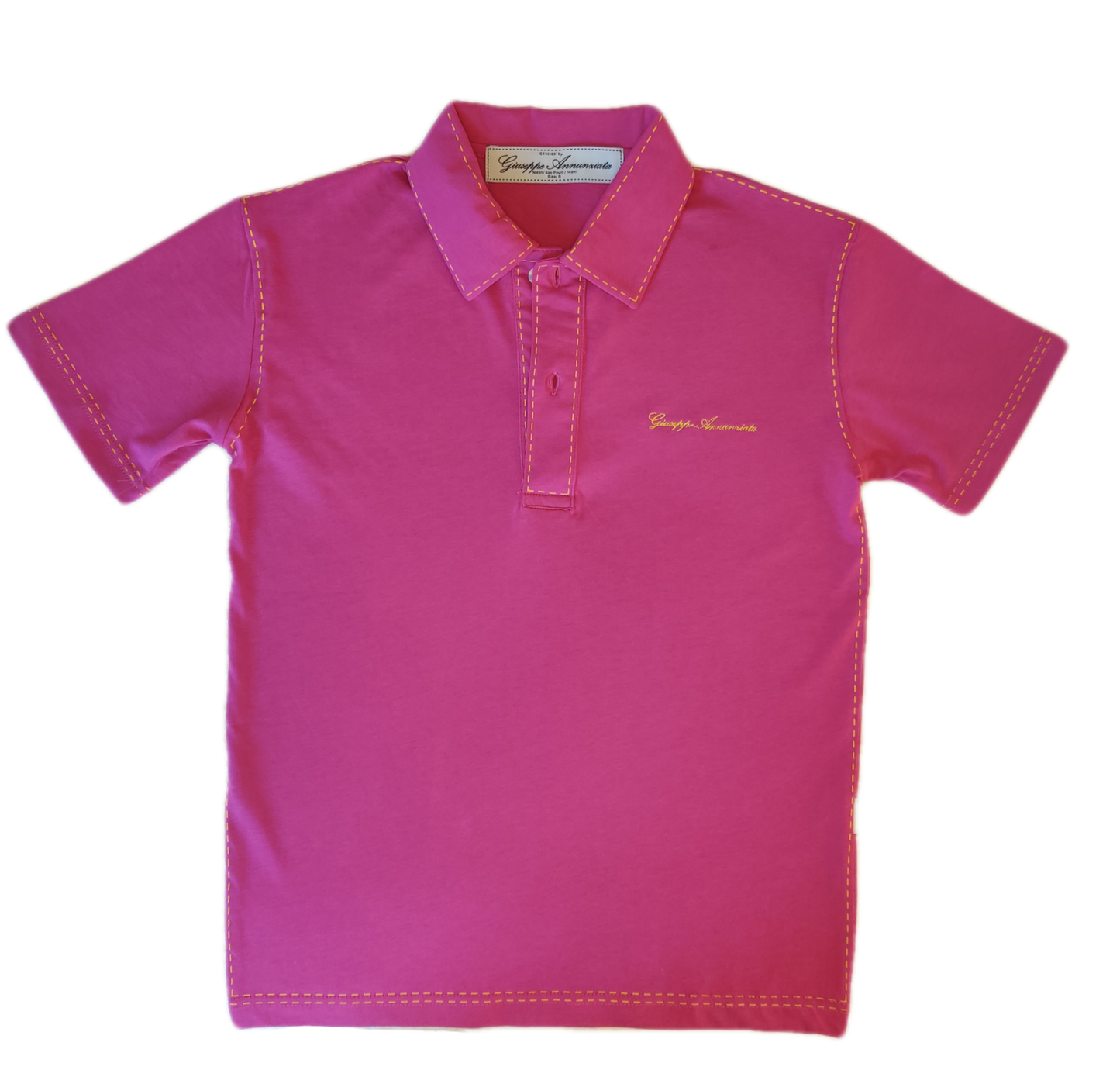 Stitches Polo Fuchsia and Yellow - Giuseppe Annunziata