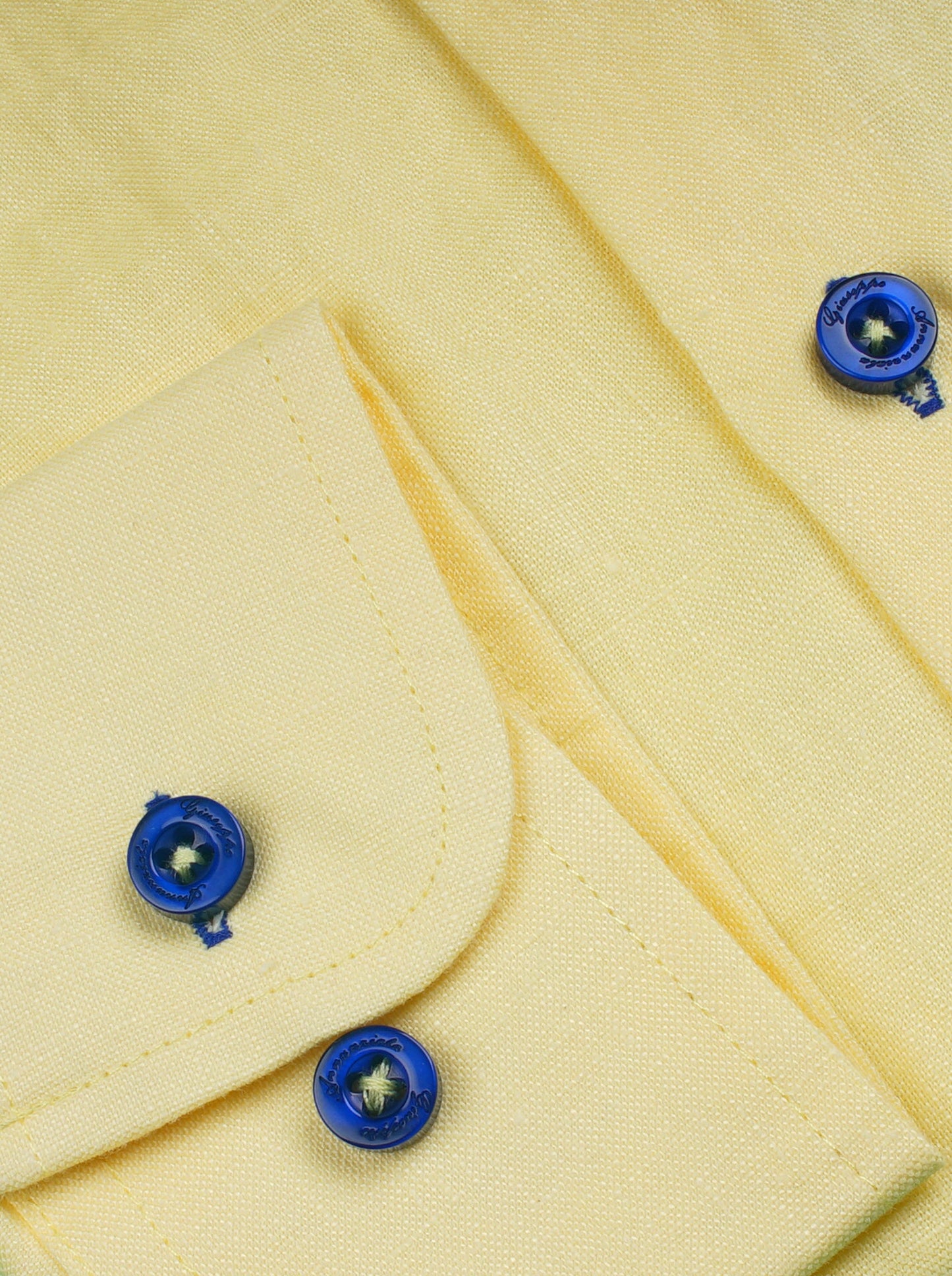 Yellow solid Color Pure linen shirt