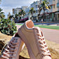 Leather Stitches Sneaker Pale Pink and Black - Giuseppe Annunziata