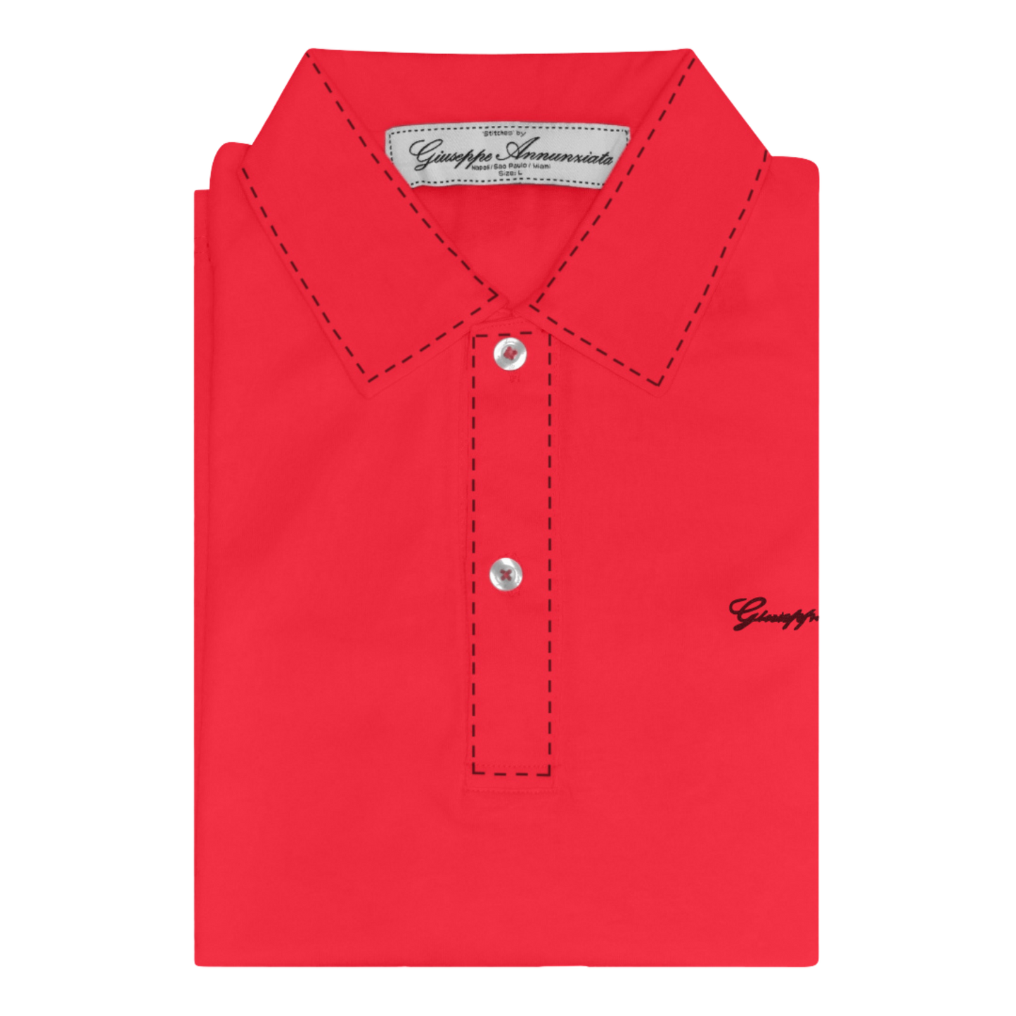 Stitches Polo Red and Black
