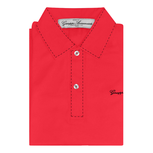 Stitches Polo Red and Black