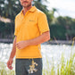 Stitches Polo Dark Green and Ocre - Giuseppe Annunziata